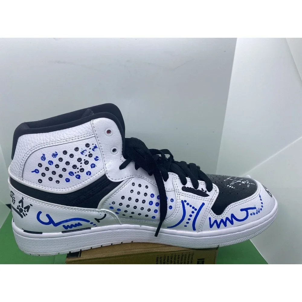 Jordan Access White Black Athletic Sneaker AR3762-101 Mens Size 11